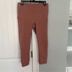 lululemon tights/leggings - size 8 mauve color with pockets